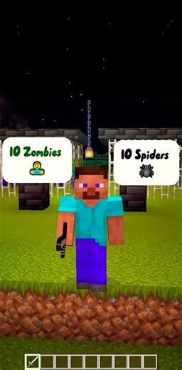 Can a Stone Sword Beat 10 Zombies or 10 Spiders? #minecraft