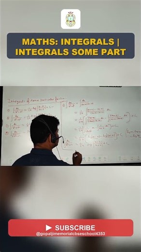 Class 12 | Maths | INTEGRALS | Integrals Some Particular Function | NCERT | GJMS CBSE #shorts