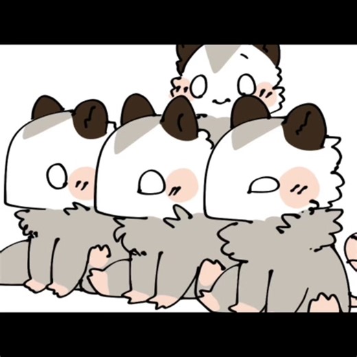 Cute Hungry Opossums Animated Cartoon - Funny My OC Story