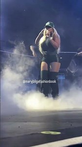 Serving confidence in every frame. 💚 The color, the movement, the attitude. #maryjblige #vegas