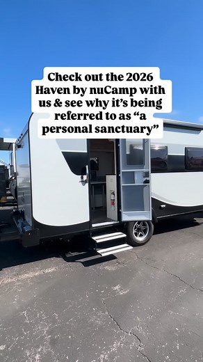 We are loving this new addition to the nuCamp line. It is superbly designed with comfort as a high priority. Highlights include: walk around queen bed, an ample dry bath, & 4 person dinette. An open layout keeps the vibe modern & airy. What do you think? Do you love it as much as we do? #nucamphaven220 #centexrvsupersale #rv #rvlife #traveltrailer | Central Texas RV Super Sale