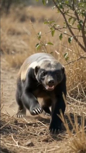 Black mamba strikes honey badger