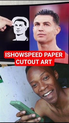 ishowspeed paper cutout art #ishowspeed #art #artwork #ronaldo