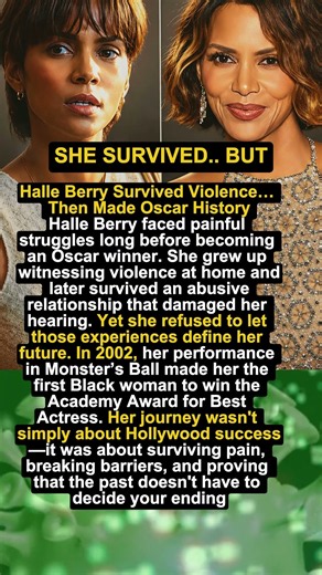 😳 Halle Berry Survived Violence… Then Made Oscar History #shorts