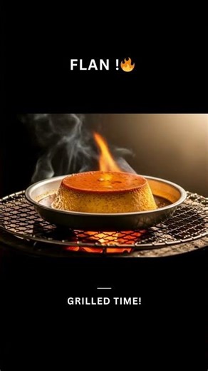 Flan🔥 #asmr #food #smokegrill #asmrsounds #cooking #grilltime