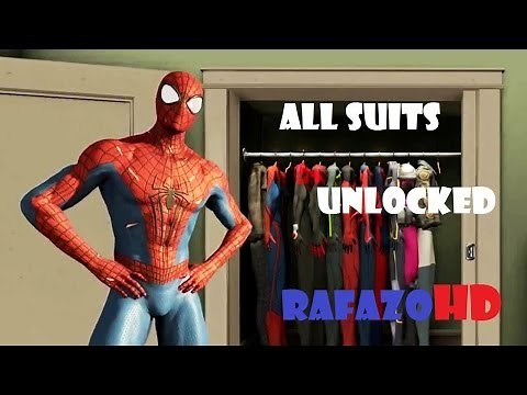 The Amazing Spider-Man 2 Video Game - All Suits/Costumes Unlocked (Including Web Thread Pack DLC)