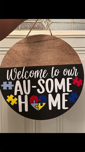 DIY Door Sign ✨#diyprojects #doordesign #autismfamily