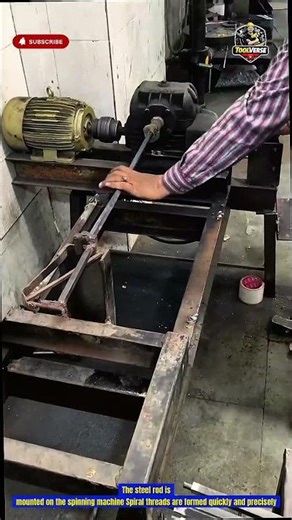 Steel Thread Rolling Machine Forms Spiral Rods Fast | Tools Construction