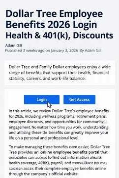 Dollar Tree Employee Benefits 2026 Login Access Health & 401(k), Discounts