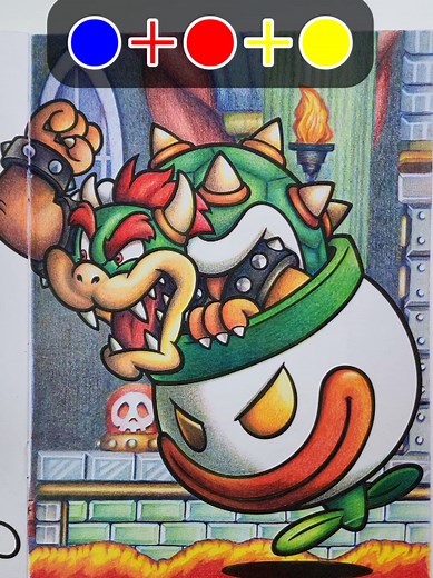 クッパ節約塗り絵：3色で簡単着色