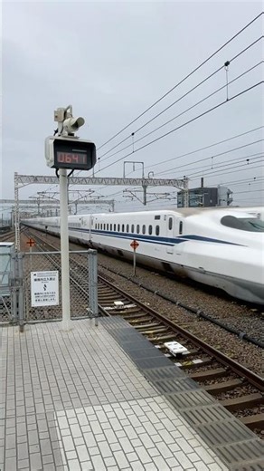 N700S のぞみ 岐阜羽島駅 広島行きの通過の様子です。JR東海 東海道新幹線 SHINKANSEN