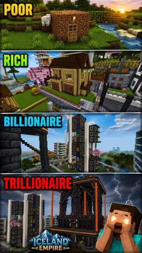 Minecraft Poor vs Rich vs Billionaire vs Trillionaire House Comparison! 🤯💸
