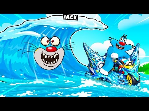 Can Oggy Survive The Tsunami On Bike In Roblox
