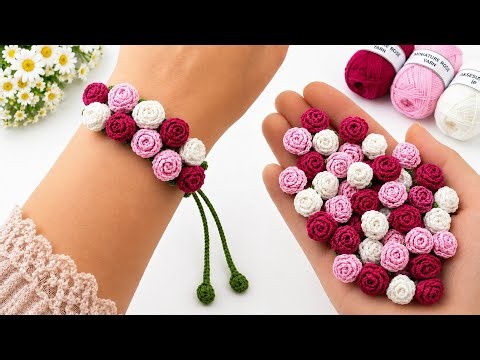 🌹 How to Crochet Tiny Rose Flowers That Look Absolutely Real | Easy Crochet Tutorial