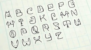 The English Alphabet Drawn as Illustrated Dogs