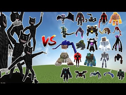 Cartoon Cat vs ALL Minecraft Bosses - Minecraft Mob Battle