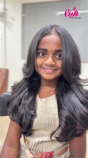 PINK FAMILY SALON & MAKEUP STUDIO on Instagram: "from before to beautiful ✨ watch this hair transformation turn simple into stunning with volume, bounce and perfect layers 💇‍♀️ new look, new confidence 💖 book your appointment today at pink make over studio 📞999550001, 8714144141 📍Elanjikal U-Point South Jn, Chalakudy, Kerala 📩 DM to book your slot 📍Visit us & experience the magic yourself! #haircuttransformation #hairmakeover #salonreel #pinkmakeoverstudio #haircutreel #beforeandafterhair 