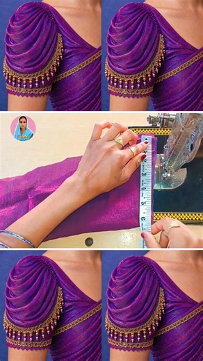 Latest Stylish Blouse Sleeve design Cutting and Stitching #shorts #sleevesdesign #blousedesign
