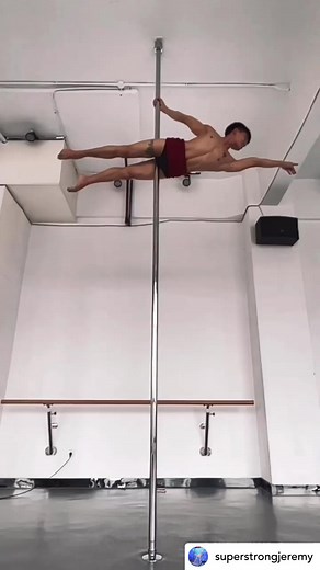 Cool Superman slow mo drop from @superstrongjeremy! 💥 #poletrickoftheday | Pole Trick of the Day