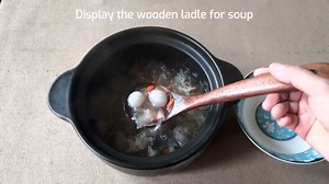 Watch wooden ladle spoon, wooden ladle for soup, long wooden ladle on Amazon Live