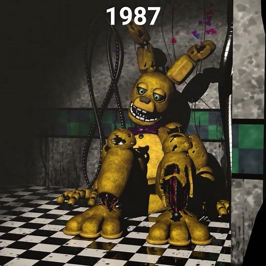 FNAF Springlock Animatronics over the years
