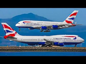 ✈️ 100 AIRPLANE TAKEOFFS & LANDINGS in 60 MINS 🇺🇸 San Francisco Airport Plane Spotting USA SFO/KSFO