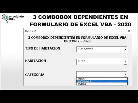 3 COMBOBOX DEPENDIENTE EN FORMULARIO DE EXCEL VBA [LISTA DESPLEGABLE DEPENDIENTE] | CONOCIENDO EXCEL