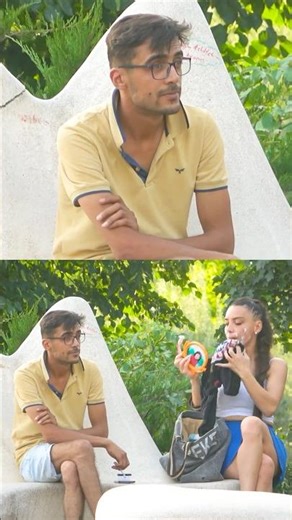 HUH 😂 crazy girl prank shocked him #comedy #humor #laugh