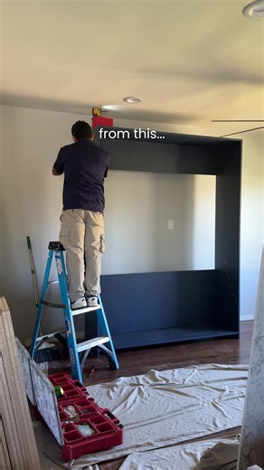 2.4K views · 13 reactions | The projects we create with our clients aren't just ways to organize, they're expressions of the home and who lives there. This stunning blue wall bed and desk create a sleek transitional space, both office and guest room for when loved ones visit. Location: Closet Factory Designer: Annie Rutan #closetfactory #office #guestroom #customoffice | Closet Factory | Facebook