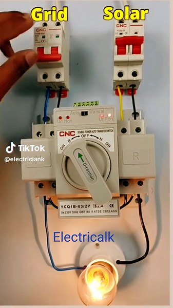 single phase automatic transformer switch(ATS)#viralvideo #foryou #electricalknowloge143 #support_me