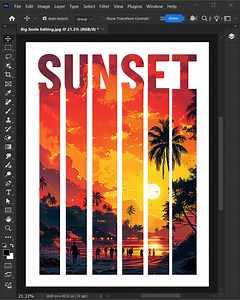 263K views · 2.5K reactions | How to create this simple poster with text overlay in adobe photoshop #bigsmileediting | Big Smile Editing | Facebook