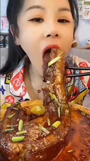 ASMR Long Pork Belly Sizzling Sounds and Juicy Bites #mukbang #pork