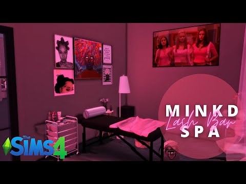 SIMS 4 MINKD LASH BAR & SPA BUILD + TOUR [DL]