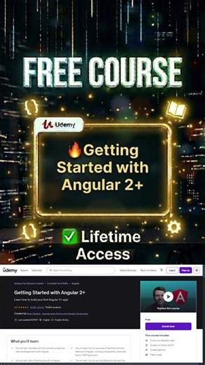Getting Started with Angular 2+✨Udemy Free Course 2026 #udemy #freeonlinecourses #freecourses