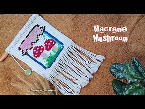 DIY/How to make macrame tapestry wall hanging easy/ Macrame Mushroom