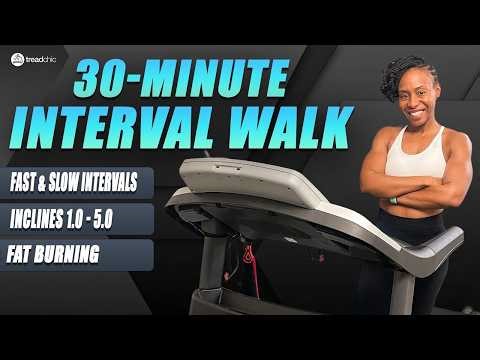30-Minute Incline Interval Walk | Fat Burning Treadmill Workout | Fast & Slow Walking Intervals