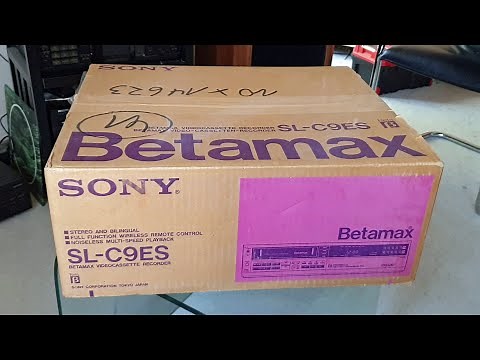 NEW in sealed box 1983 Sony SL-C9ES Betamax VCR - unboxing and test