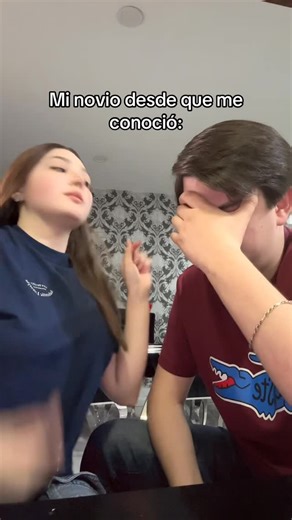 MIRKA SANDRA❣️ on Instagram: "Mi novio desde que me conoció 🫩🤣🙈 . . . . . #reels #humor #parejas #comedia"