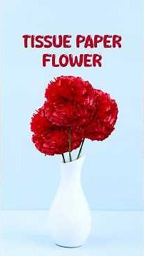 Tissue Paper Flower 🌸 | DIY Easy Paper Flower Craft | Beautiful Flower Making