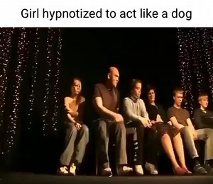 Girl hypnotized to act like a dog - iFunny