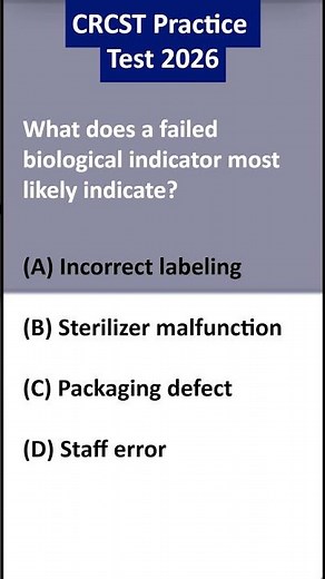 CRCST Practice Test 2026 | Chapter 3 MUST-KNOW Questions (Instrument Sterilization)