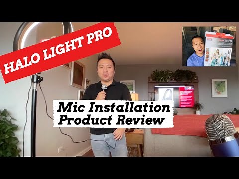 HALO LIGHT PRO WITH MICROPHONE REVIEW // CHEAP RING LIGHT