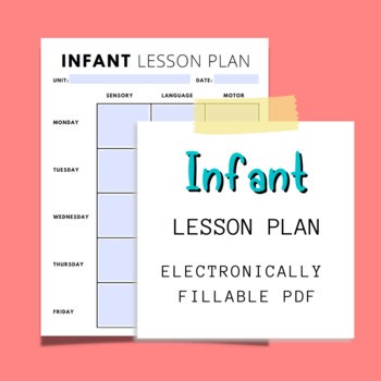 Infant Lesson Planner | Infant Activity Planner | Daycare Lesson Planner