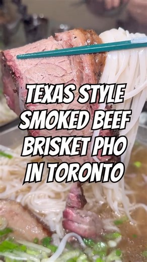 Johnny L on Instagram: "This is Texas Style Smoked Brisket Pho in Collaboration with Vietnoms x Crosstown Craft BBQ ... This was just two dudes playing around with each other and this happens. Absolutely incredible bowl. ... They're doing a little test run to see how it is. 10 Bowls for sale on Saturday. First come first serve ... Whoever tries it, let us know how it is and whether these guys need to make more ... @vietnoms.ca x @crosstown_craftbbq ... . . . #toronto #torontofood #beefbrisket #p
