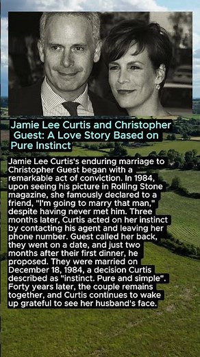 Jamie Lee Curtis and Christopher Guest: A Love Story Based on Pure Instinct