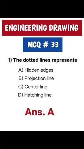 Engineering drawing mcq question 33 #shorts #youtubeshorts #shortsvideo #mcq