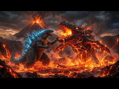 Godzilla vs The Volcanic Magma Whale | Deep Earth Fire vs Atomic King | 4K Epic Battle
