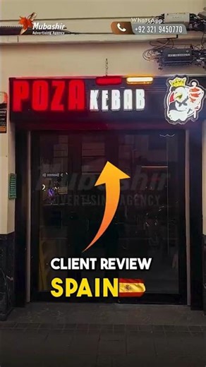 Poza Kebab Spain Client Review – 3D LED Sign Board Feedback 2026