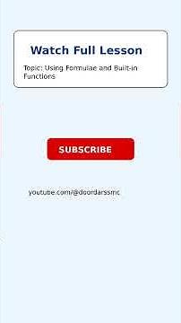 Grade 8 CS Short - Using Formulae and Built-in Functions #Shorts
