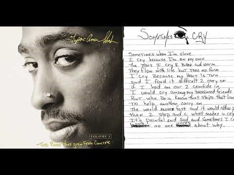 Tupac - sometimes I cry poem from the rose that grew from the concrete poetry book by Tupac Shakur